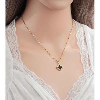 HTUTWOO Gold Necklace for Women, 14k Gold Dainty Charm Necklace, Elegant Trendy Jewelry Birthday Gifts for Women Gifts