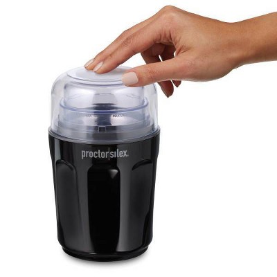 Proctor Silex Black Electric Blade Coffee Grinder with Sound Shield