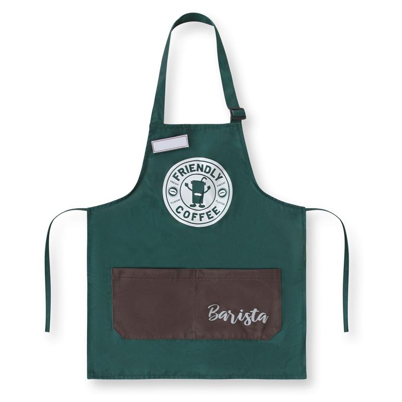 Dress Up America Barista Costume for Kids - Green Apron and Cap, 4 of 6