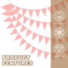 Unique Bargains 49ft Felt Fabric Triangle Bunting Garland Party Banner 1 Pcs - 3 of 4