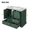 ChicFurnit 36 Inch Bathroom Vanity with Sink Freestanding Storage Cabinet with 2 Soft Close Doors 4 Drawers for Bathroom, 18.3"*36"*34" - 3 of 4