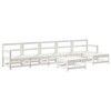 vidaXL 7 Piece Patio Lounge Set with Cushions White Solid Wood - White Pine - 3 of 4