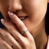 Ross-Simons 0.20 Carat Emerald Ring With .30 ct. t.w. Lab-Grown Diamonds in Platinum - 2 of 4