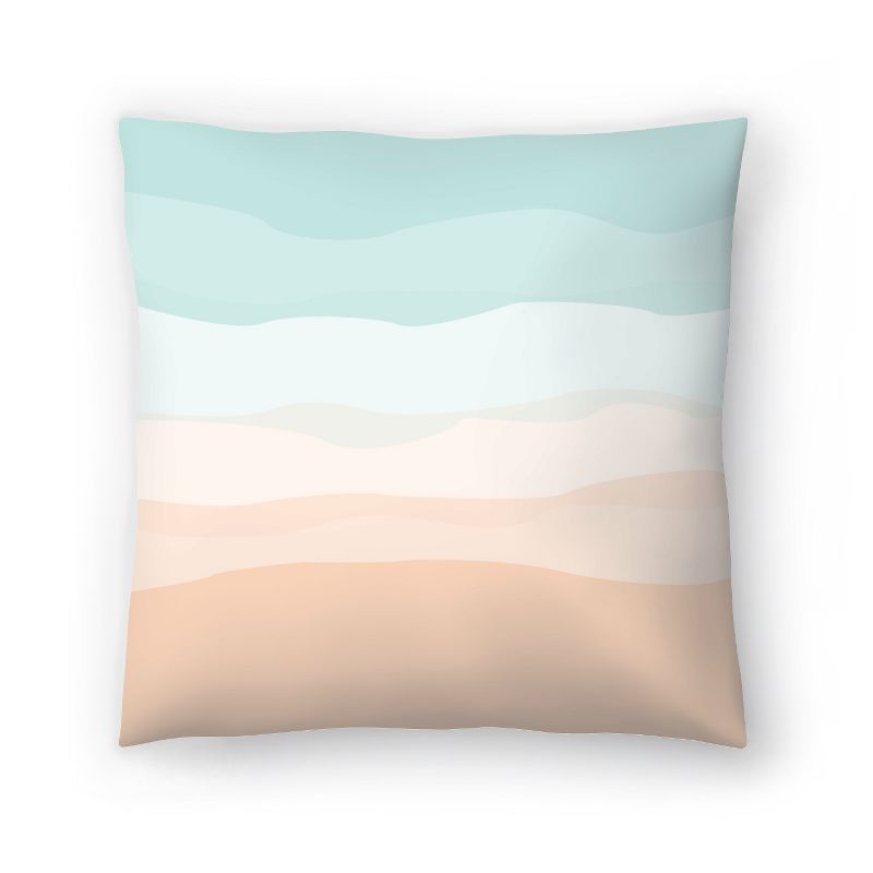 Americanflat Neutral Mint Peach Abstract By Jetty Home Throw Pillow, 1 of 6