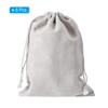 Unique Bargains Cotton Linen Bank Coin Change Bag with Drawstring 6 Pcs - 3 of 4