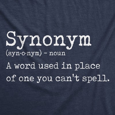 Мужские футболки Crazy Dog T-Shirts, Inc. Mens Funny T Shirts Synonym Definition Sarcastic Graphic Novelty Tee for Men - Crazy Dog Men's T Shirt With Sarcastic Sayings Navy M — фото 2