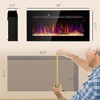 Yukimo 40" Insert Electric Fireplace Heater, Realistic Flame Effect with Remote Control, Adjustable Heat Settings, Black - 3 of 4