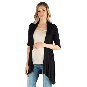 Loose Fit Open Front Maternity Cardigan