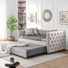 RISOKEYS Daybed with A Roll-Out Trundle,Upholstered Twin Size Button-Tufted Sofa Daybed Frame,No Box Spring Needed,for Bedroom Living Room - 2 of 4