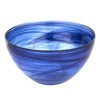 HomeRoots 6" Cobalt And White Alabaster Glass Round Candy or Nut Bowl - 4 of 4