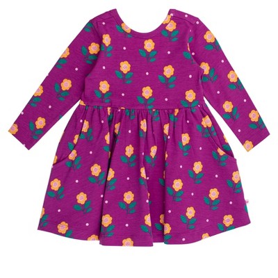 RuffleButts Girls Long Sleeve Twirl Dress