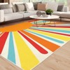 Area Rug, Machine Washable Colorful Area, Non Slip Rug for Living Room, Indoor Non-Slip Carpet, Modern Minimalist Front Door Mat, Sun Accent Rug - 3 of 4