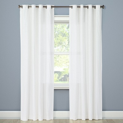 95"x54" Natural Solid Curtain Panel White - Threshold™