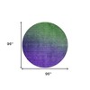 Green Purple And Charcoal Ombre Washable Indoor Outdoor Area Rug - 3 of 4