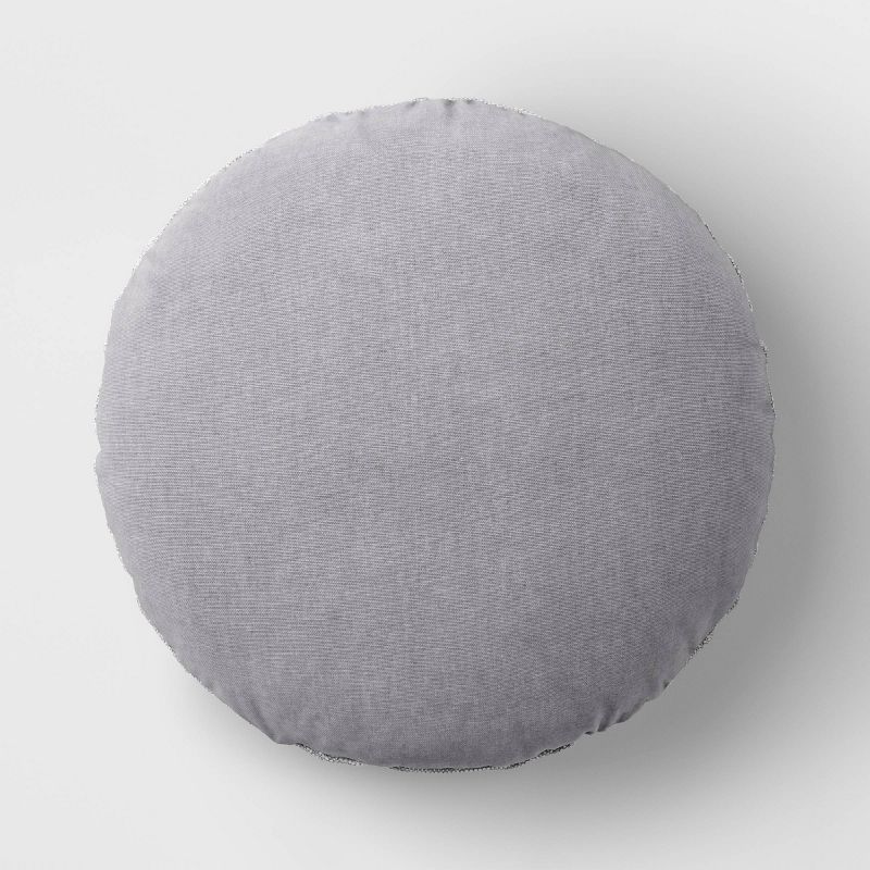 Woven Cotton Slub with Gold Lurex Round Throw Pillow - Threshold™, 6 of 7