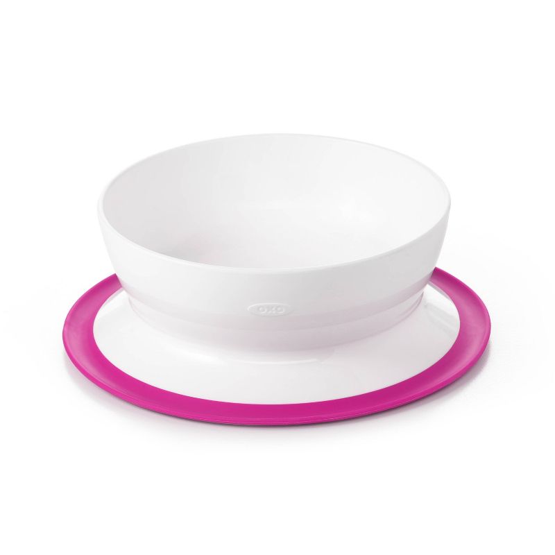 OXO TOT Stick &#38; Stay Bowl - Pink, 1 of 9