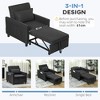 3-in-1 Convertible Chair Bed, Pull Out Sofa Bed Sleeper Chair with Adjustable Backrest, Pillow, and Pockets - 4 of 4