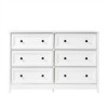 Classic 6 Drawer Groove Dresser White - Saracina Home - 3 of 4