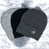 Canada Weather Gear Boys 3-Pack Beanie - Winter Knit Hat Set - Warm, Stylish & Comfortable Kids Beanies for Cold Weather - 4 of 4