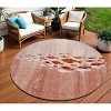Terra Cotta Copper And Ivory Nautical Washable Indoor Outdoor Area Rug - 2 of 4