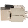 Monoprice Cat6A RJ-45 Keystone - Black | Slim Type, 180-Degree, Shielded, Die Cast - Entegrade Series - 3 of 4