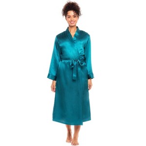 ADR Women's Lightweight Satin Robe, Long - 1 of 4