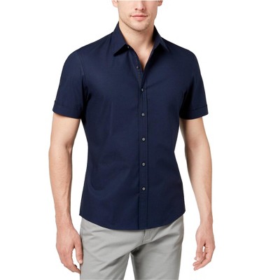 Michael Kors Mens Stretch Button Up Shirt