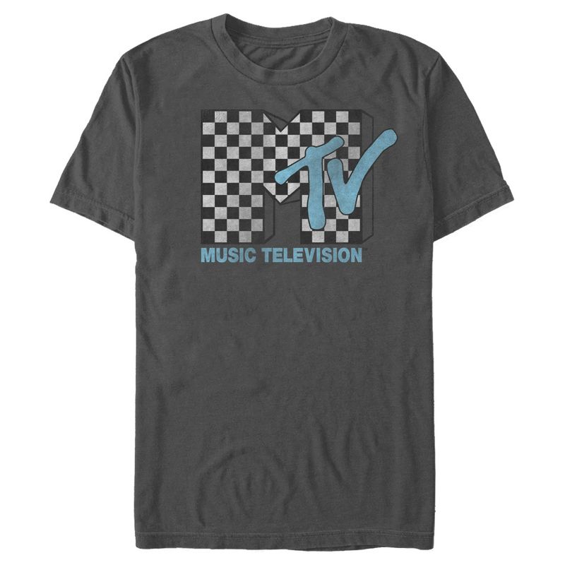 Men's MTV Checkered Logo T-Shirt, 1 of 5