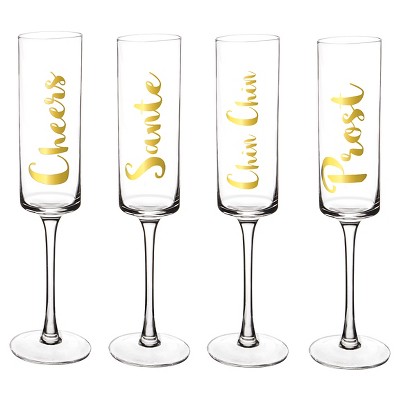 contemporary champagne flute glasses