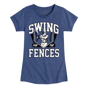 Girls' - Instant Message - Swing For The Fences Fitted Short Sleeve Graphic T-Shirt - 1 of 4