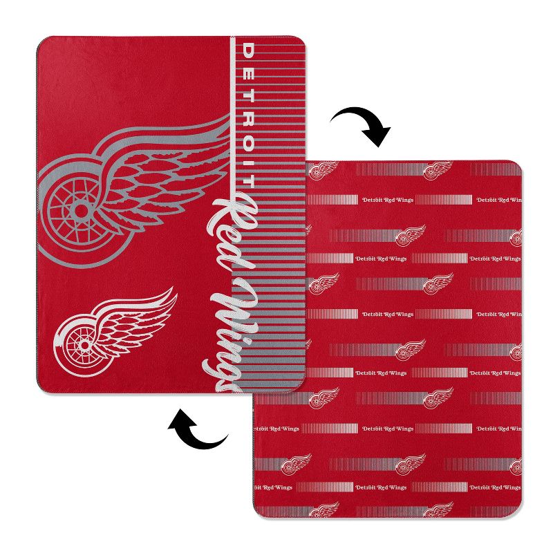NHL Detroit Red Wings Double Sided Cloud Throw Blanket, 3 of 4
