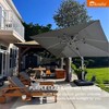 PURPLE LEAF Premium Patio Umbrella Classic SUNBRELLA Cantilever Umbrellas with Base 360 Degree Rotation for Garden Pool - 2 of 4