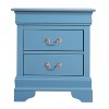 HomeStock Teal Nightstand 24x22x16 with One Spacious Drawer, Compact Bedside Table for Storage and Bright Contemporary Bedroom Decor - 4 of 4