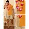 INSPIRE CHIC Men's Striped Patchwork Short Sleeved Color Block Summer Beach Shirt - 4 of 4