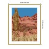 Amanti Art Cactus desert by Anis Illustration Wood Framed Wall Art Print - 3 of 4