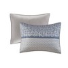 Sapphtopaz 6-Piece Reversible Jacquard Quilt Set, Luxurious Transitional Style Queen Comforter Set with Decorative Pillows - 3 of 4