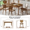 7 Piece Dining Table Set for 6, 63" Wooden Kitchen Table & Chairs Set, Kitchen Breakfast Table Set for Restaurant Dining Room Kitchen - 4 of 4