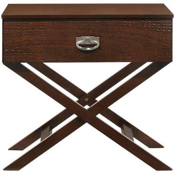 Passion Furniture Xavier 1-Drawer Nightstand (25 in. H x 27 in. W x 16 in. D)