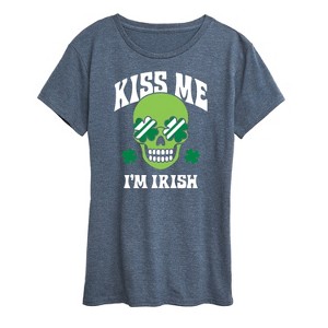 Women's - Instant Message - St. Patrick's Day Kiss Me I'm Irish Short Sleeve Graphic T-Shirt - 1 of 4