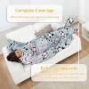 Catalonia Fleece Wearable Blanket with Sleeves and Foot Pockets, Micro Plush Wrap Sleeved Throw Blanket Robe, Super Fuzzy Cozy TV Blanket Throw, Gift - 4 of 4