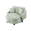 GDFStudio Flavia Modern 51'' Detachable 2-Seater Corduroy Upholstered Chaise Lounge Sofa with Storage Ottoman - 3 of 4