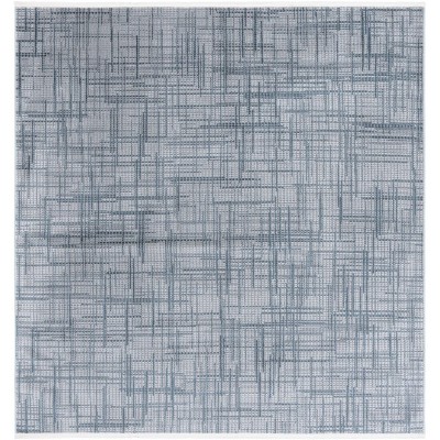 Mila MIL228 Power Loomed Indoor Area Rug - Blue/Grey - 6'7"x6'7"- Safavieh