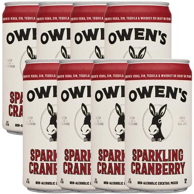Owen’s Craft Mixers |Sparkling Cranberry| Handcrafted in the USA with Premium Ingredients | Vegan & Gluten-Free Soda Mocktail and Cocktail Mixer