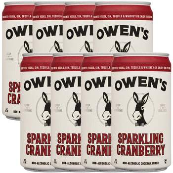 Owen’s Craft Mixers Sparkling Cranberry 8 Pack Handcrafted in the USA with Premium Ingredients Vegan & Gluten-Free Soda Mocktail and Cocktail Mixer