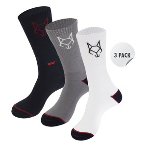WULF - Men's Classic Crew Socks - Multi Color - Pack of 3 - 1 of 4