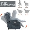 CAVINAS Power Lift Recliner Chair, Heated Lumbar Massage with 3 Vibration Modes, USB Charging Ports & Stainless Steel Cup Holders - 2 of 4