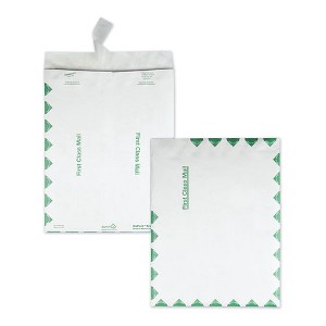Survivor Lightweight 14 lb Tyvek Catalog Mailers, First Class, #15 1/2, Square Flap, Redi-Strip Closure, 12 x 15.5, White, 100/Box - 1 of 1