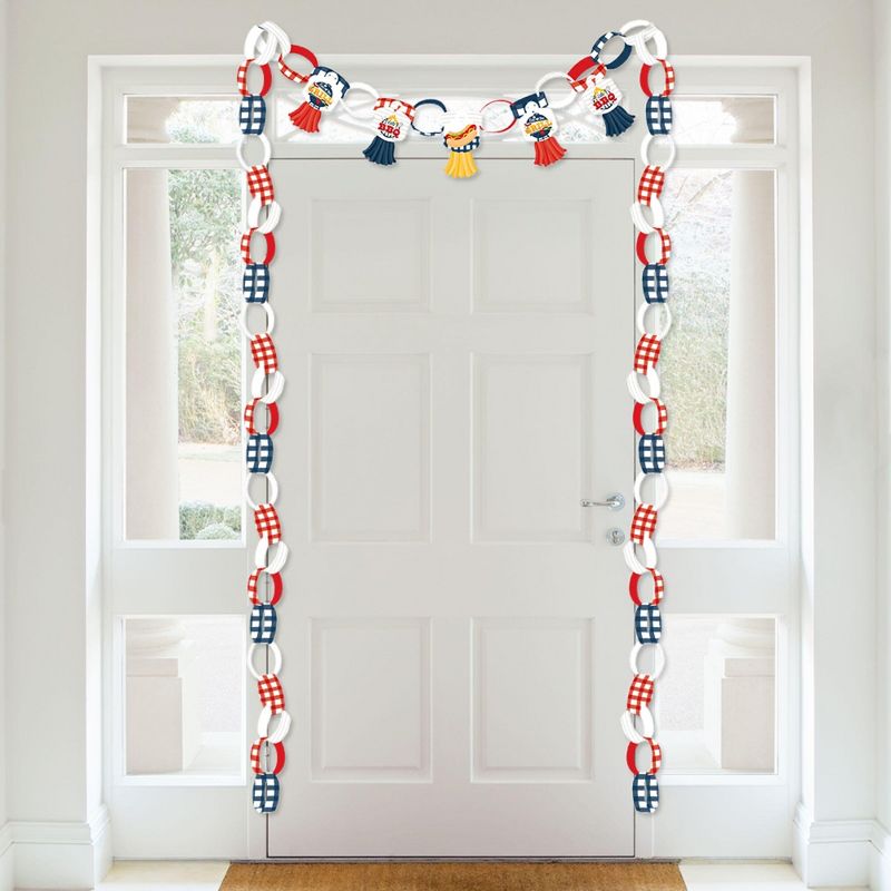 Big Dot of Happiness Fire Up the Grill - 90 Chain Links and 30 Paper Tassels Decoration Kit - Summer BBQ Picnic Party Paper Chains Garland - 21 feet, 3 of 9