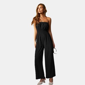 Women's Strapless Smocked Wide-Leg Jumpsuit - Cupshe - 1 of 4