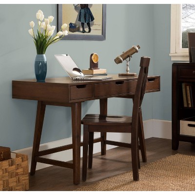 Mid-Century Writing Desk Brown - HomeFare